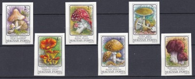 DB1 Ungaria 1986 Flora Ciuperci 6 v. MNH NDT foto