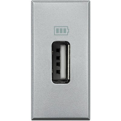 Priza USB tip A 5V 1500mA Axolute Bticino 1M aluminiu HC4285C1 foto