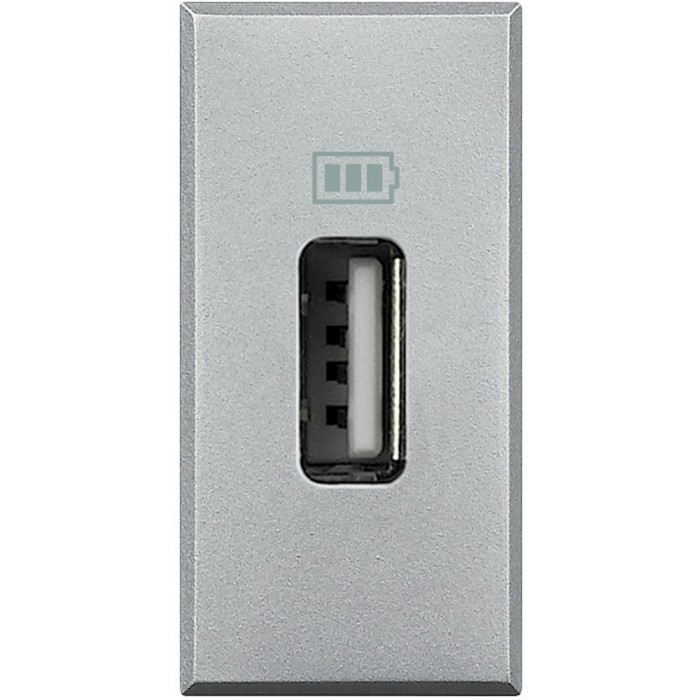 Priza USB tip A 5V 1500mA Axolute Bticino 1M aluminiu HC4285C1