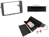 Rama Radio 2DIN cu Incarcator Wireless Audi A3 8P (2003-2013) Negru + Buzunar Basculant