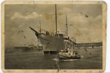 Foto Mimosa - Yachtul regal Luceafarul (fost Nahlin, ulterior Libertatea) la ancora in portul Constanta 1937 sau 1938 - deteriorata