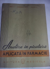 Retete,ANALIZA IN PICATURA,APLICATA IN FARMACIE,BERAL,VASILIEV,1960,T.GRATUIT foto