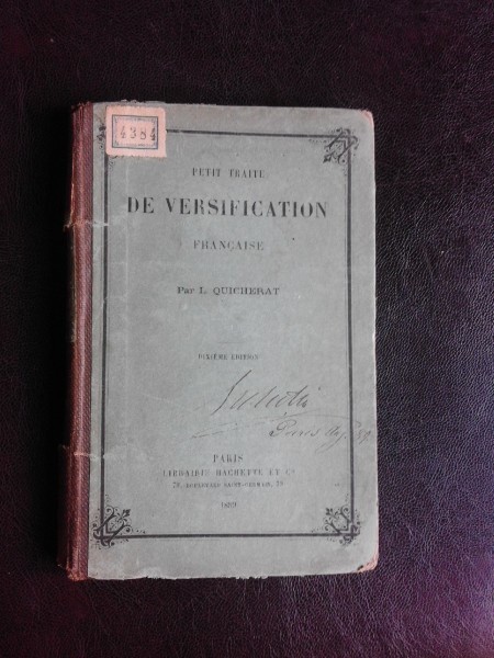 Petit traite de versification francaise - L. Quicherat