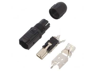 Conector Single Pair Ethernet T1 Industrial 2 PIN Tată foto