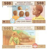 Bancnota 500 Franci Congo, Statele Africii Centrale, 2002, P-106T, UNC