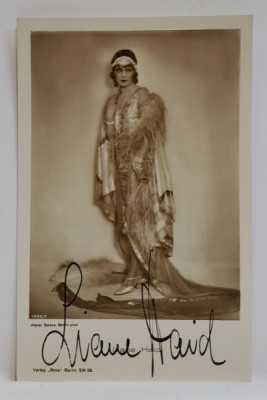 LIANE HAID , ACTRITA DE FILM AUSTRIACA , 1895-2000, FOTOGRAFIE CU AUTOGRAF , FORMAT CARTE POSTALA , INTERBELICA foto