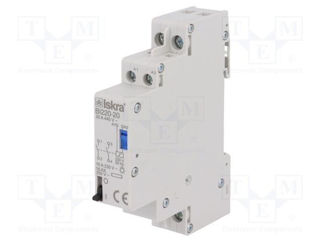 Releu ISKRA bistabil NO x2 BI 20A pentru instalații de impulsuri