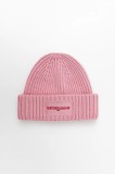 Tommy Jeans căciulă din bumbac culoarea roz, AW0AW17909