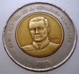 7.653 REPUBLICA DOMINICANA GENERAL MELLA 10 PESOS 2005 BIMETAL