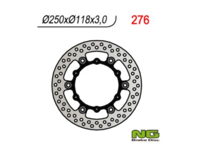 Disc frana fata flotant Yamaha YZ YZF WRF 01- 19 (250x118x3) (6X6.50MM), Suzuki RM 125 250 99- 10 foto