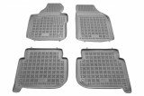 Covorase Auto Cauciuc Gri Tip Tavita VW Touran 1 &amp; 2 2003-2015 Rezaw Bordura Inalta + Fixare