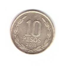Moneda Chile 10 peso 2013, stare foarte buna, curata