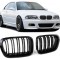 Grila dubla sport tuning BMW E46 coupe cabrio nefacelift NFL M-LOOK negru NOU