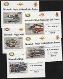 Burundi 2012 - Transport , Autocare , 5 colite nedantelate