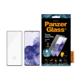 Cumpara ieftin Folie Sticla Panzer Antibacterial pentru Samsung Galaxy S21 Ultra Negru, Panzerglass