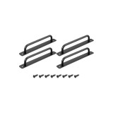 4 bucăți m&acirc;nere pentru uși tip grajd, cu distanță &icirc;ntre găuri de 192 mm / 8", din aliaj de aluminiu, cu Ba