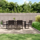 VidaXL Set mobilier de grădină cu perne, 7 piese, poliratan și oțel