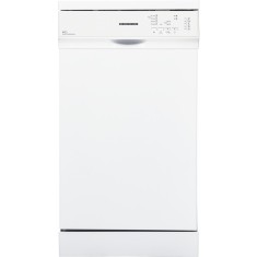 Masina de spalat vase Heinner HDW-FS4552WE++, 10 seturi, 5 programe, 45cm, Clasa E, Aquastop, alb