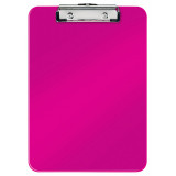 Clipboard Leitz Wow, Simplu, Ps, A4, 100 Coli, Roz