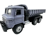 Macheta Camion Basculanta Gri 1:32 replica metal cu bena mobila roti cauciuc