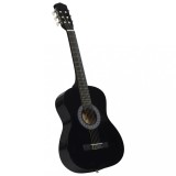 Chitara Clasica Gossi 3/4, Negru, Lemn Tei, Incepatori/Copii, 36 inch