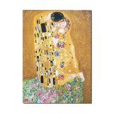 Tablou celebru Sarutul pictat manual, The Kiss, 40x30cm ulei pe panza, reproducere Gustav Klimt
