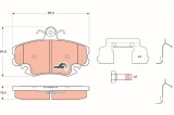 TRW GDB1634 COTEC set placute frana,frana disc