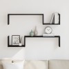 vidaXL Rafturi Perete Stejar Negru 100x15x70 cm Lemn, Montaj Inclus, Design Modern, Economie Spatiu, Mobilier Living Birou Dormitor