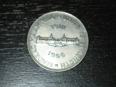 Moneda argint comemorativa 5 shilingi Africa de Sud 1960, stare foarte buna foto