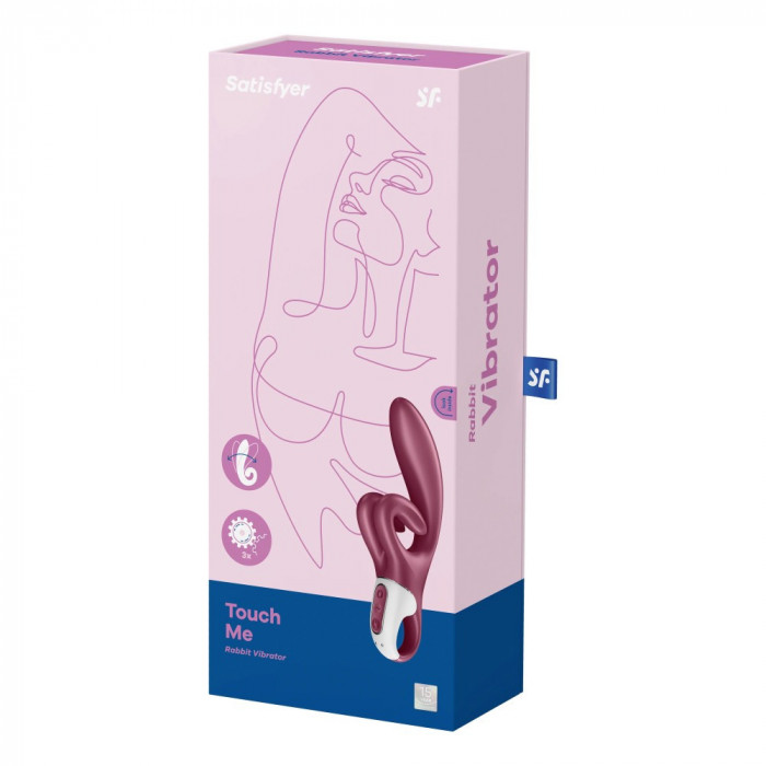 Touch me red - Vibrator cu Dublă Stimulare, Clitoris și Punct G, 22x4.1 cm