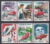 ROMANIA 1987 LP 1192 CIRCULATIA RUTIERA SERIE STARE MNH