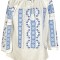 Bluza tip ie dama B23, alb/albastru cosmic , marimea L