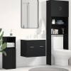 Dulap Chiuveta Baie Gossi Stejar Negru 60x38.5x46cm Lemn Prelucrat Depozitare
