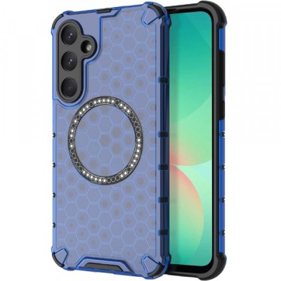 Husa MagSafe pentru Samsung Galaxy A26 A266, Techsuit, HoneyComb Shield, Albastra foto
