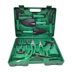 Set 12 unelte de gr&Auml;din&Auml; cu cutie, pentru plantare &Egrave;i &Atilde;ngrijire plante, pvc &amp; carton, 37x28 cm, verde &acirc; complet pentru gr&Auml;dinari