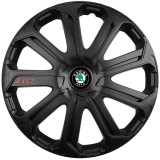 Set 4 Capace Roti Evo Negru R16, Pentru Skoda
