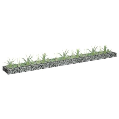 vidaXL Strat &amp;icirc;nălțat gabion, 270x30x10 cm, oțel galvanizat 145636 foto