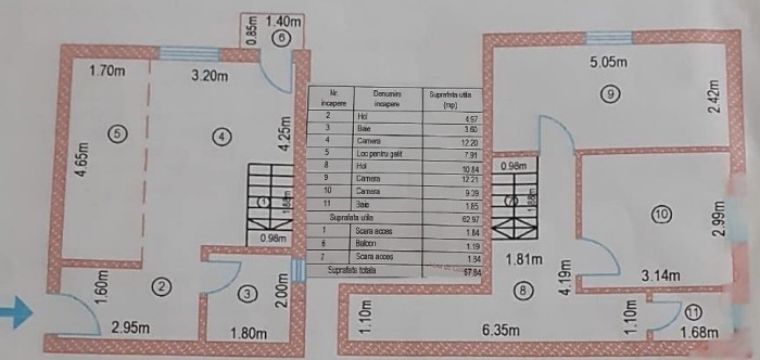 Se vinde apartament cu 3 camere mobilat și utilat, gata pentru mutare