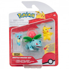 Set 3 figurine de actiune, Pokemon, Horsea, Ivysaur, Pikachu