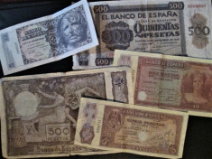 Lot 5 Bancnote Spania - Reproduceri emise de &amp;quot; Real Casa de la Moneda &amp;quot; foto