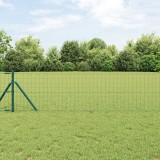 VidaXL Gard Euro Set de 2 Verde Oțel Vopsit Electrostatic 10 x 0.8 m