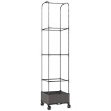 Outsunny Jardinieră &Icirc;nălțată Autoirigantă din Metal cu Spalier de 185 cm, cu 4 Roți Blocabile pentru Plante Cățărătoare, Recipient cu Găuri de Drenaj