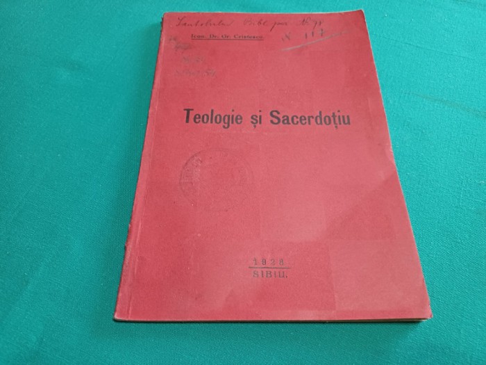 TEOLOGIE ȘI SACERDOȚIU * ICON. DR. GR. CRISTESCU / 1928 * 47B