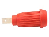 Soclu Banană 4mm 15A 1kV Roșu Nichelat 35mm