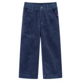 Pantaloni de copii din velur, bleumarin, 92, vidaXL