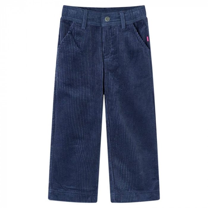 Pantaloni de copii din velur, bleumarin, 92 GartenMobel Dekor