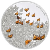 NIUE 2 DOLLARS &ndash;Monarch Butterfly, -2016 1 oz./31,1 gr./Ag. 0999/40,00 mm /PROOF, Australia si Oceania