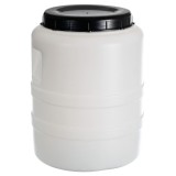 Bidon alb, pentru muraturi, plastic, cu capac, 28 x 38 cm, 20 L