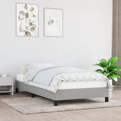 vidaXL Cadru de pat fără saltea, gri deschis, 80x200 cm, textil 346672 foto