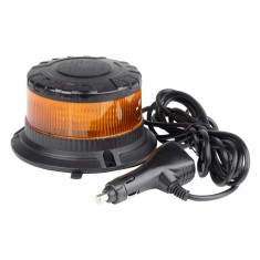 Lampa de avertizare LED tip girofar W28M AMiO 12/24V, lumina portocalie, 16 LED, 120 clipiri/min, magnet sau 3 suruburi, cablu 3 m, IP6K9K, R65 R10